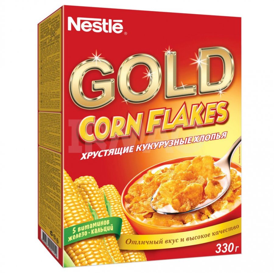 Завтрак готовый Nestle Gold Corn Flakes Хлопья кукурузные (330 г) - IRMAG.RU