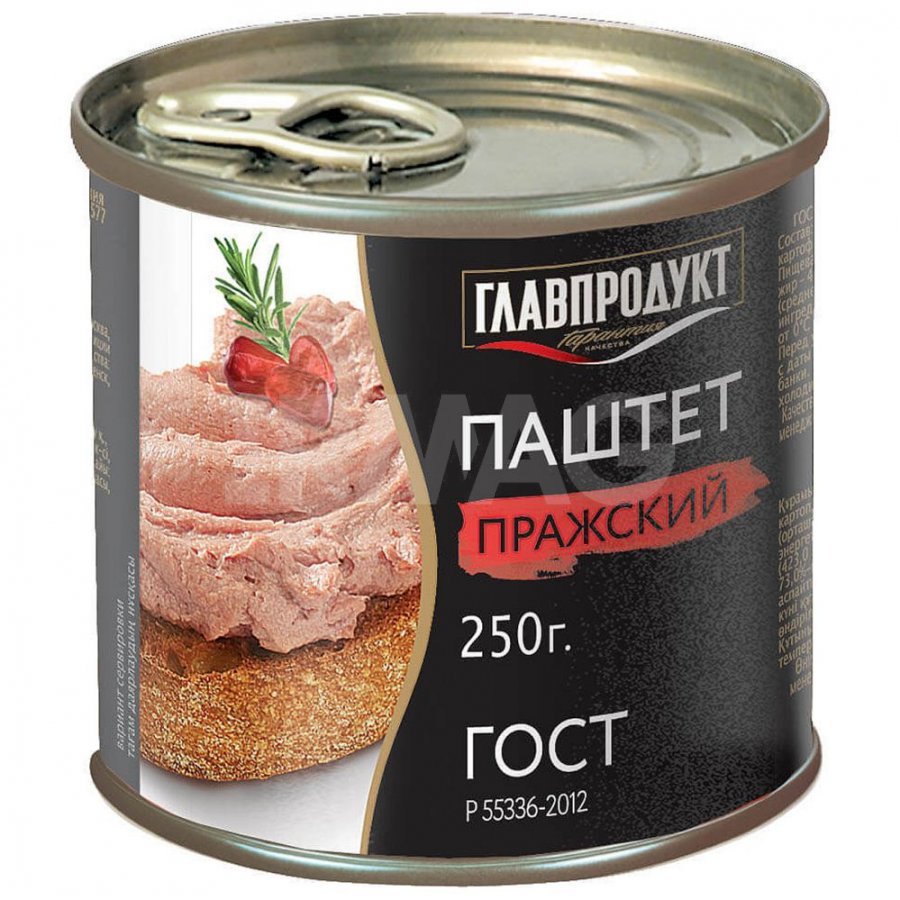 Паштет Главпродукт Пражский ГОСТ (250 г) - IRMAG.RU