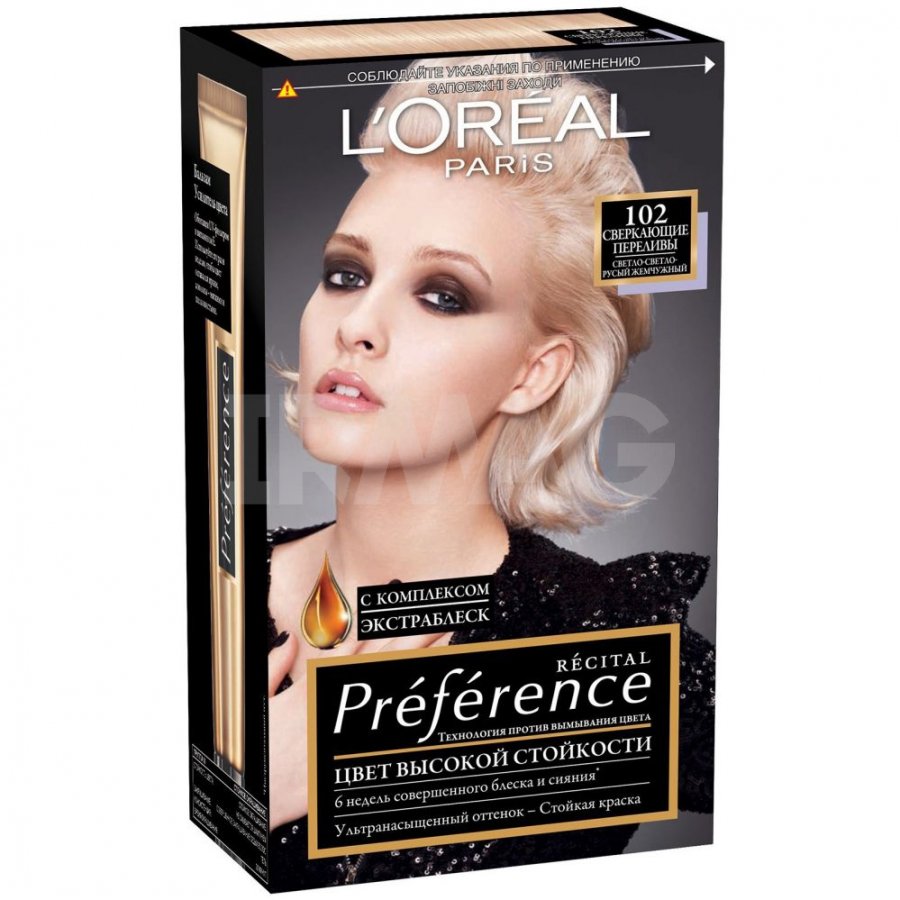 Крем-краска для волос L'Oreal Paris Preference 9.1 очень светло-русый пепельный