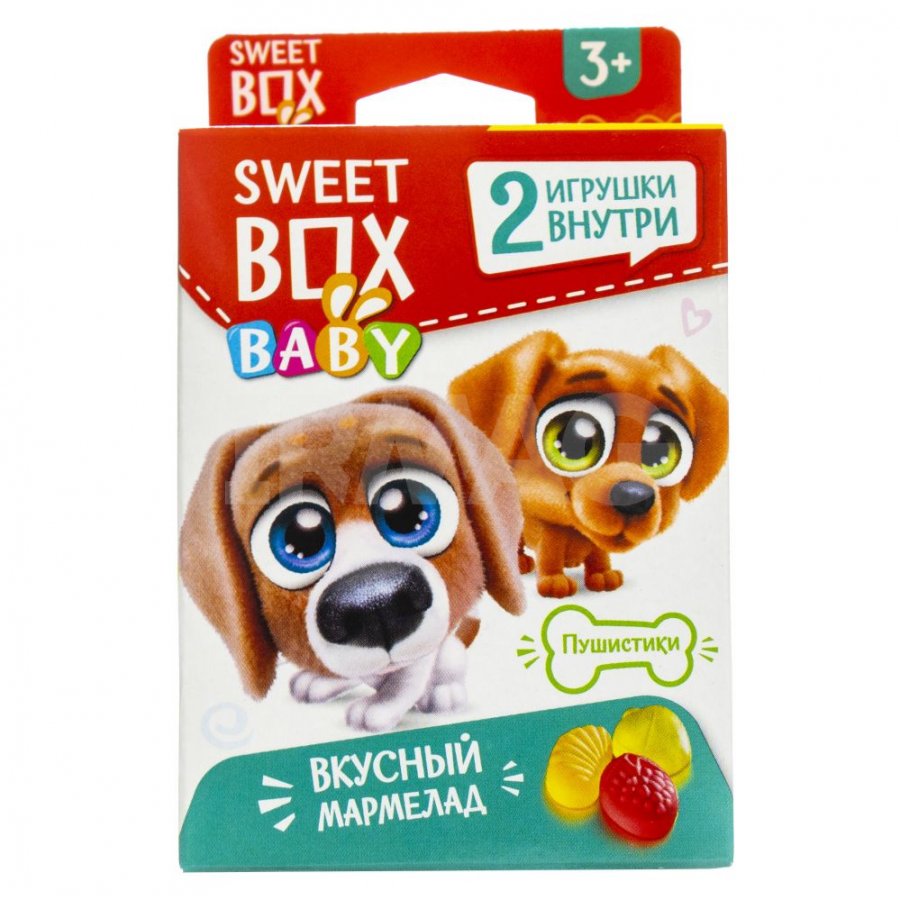 Мармелад с игрушкой SweetBox Baby Пушистики Щенята (10 г) - IRMAG.RU