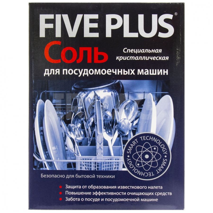 Соль для посудомоечных машин Five Plus (1,5 кг) - IRMAG.RU