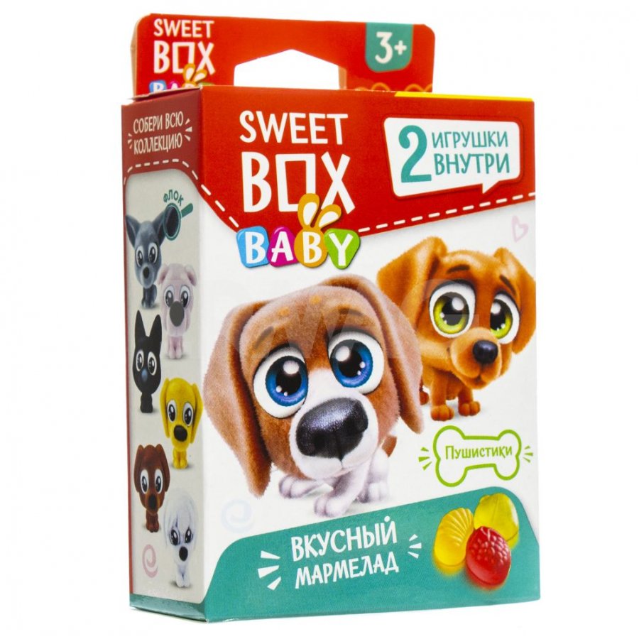 Мармелад с игрушкой SweetBox Baby Пушистики Щенята (10 г) - IRMAG.RU