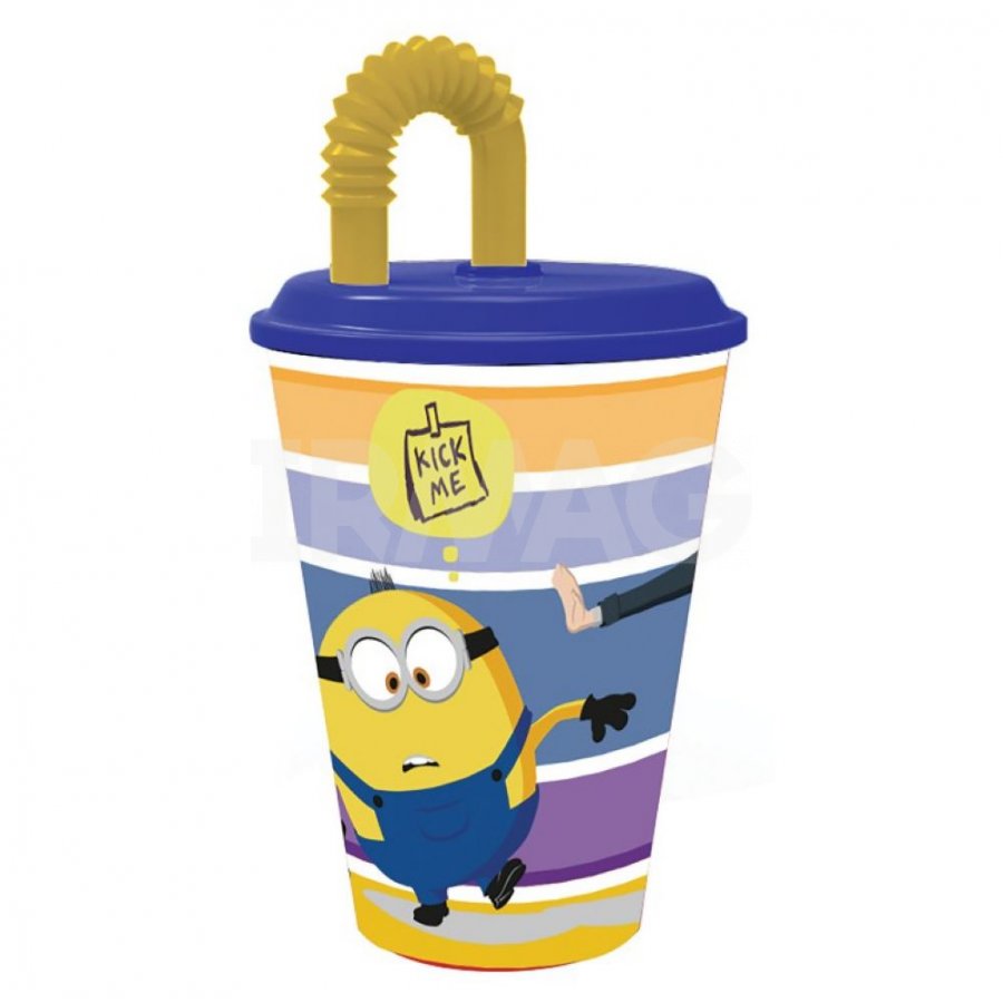 Стакан пластиковый ND Play Minions 2 с соломинкой и крышкой Stor (430 мл) -  IRMAG.RU