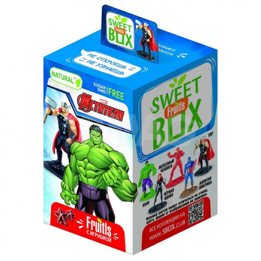 Пастилки фруктовые с игрушкой SweetBox Marvel (5 г) - IRMAG.RU