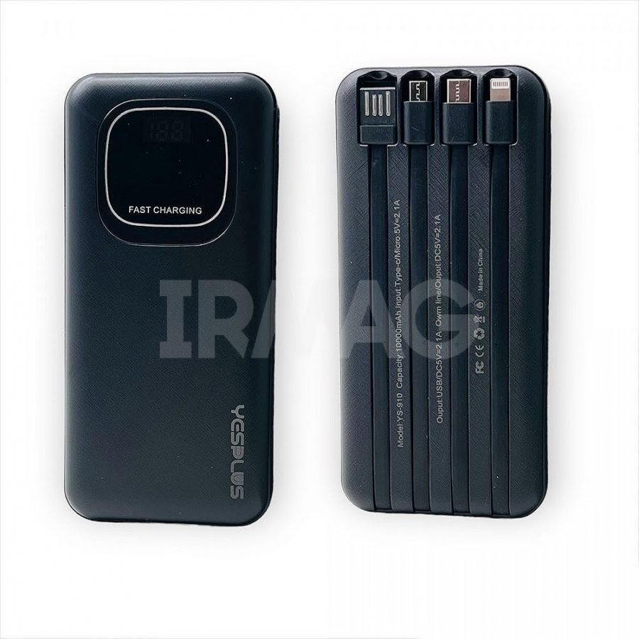 Портативный аккумулятор Power Bank Yesplus YS-910 10000 mAh Black - IRMAG.RU