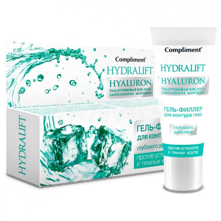 Compliment. Compliment Hydralift Hyaluron гель-филлер для контура глаз. Hydralift compliment косметика для лица. Compliment Hydralift Hyaluron гель-филлер д/контура глаз глубокого действия, 25 мл. Гель-филлер Hydralift Hyaluron 25мл вокруг глаз.