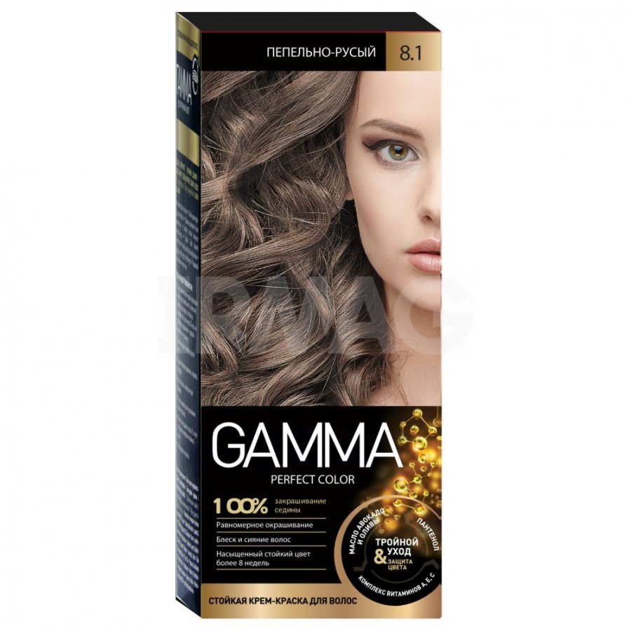 Крем-краска для волос Gamma Perfect Color (100 мл) - 8.1 Пепельно-русый - IRMAG.RU