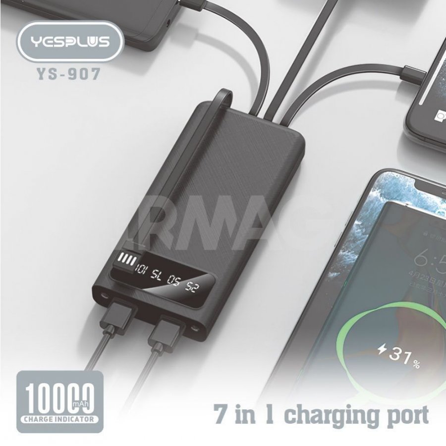 Портативный аккумулятор Power Bank Yesplus YS-907 10000 mAh Black - IRMAG.RU