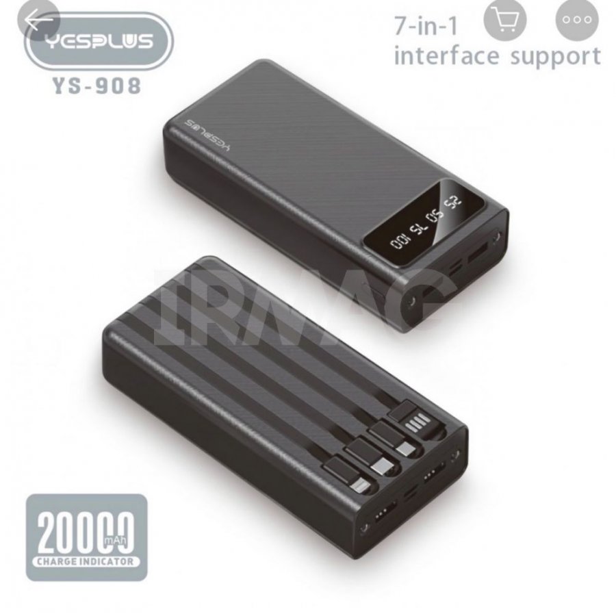 Портативный аккумулятор Power Bank Yesplus YS-908 20000 mAh Black - IRMAG.RU