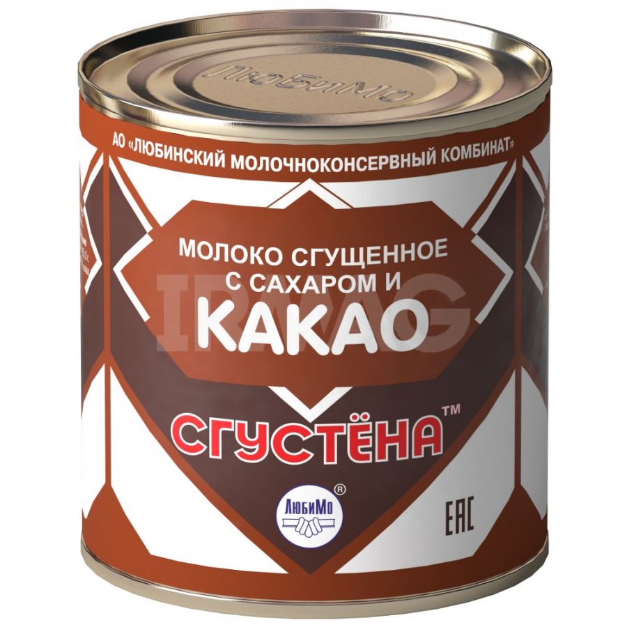 Молоко сгущеное Сгустена с сахаром и какао (380 г) - IRMAG.RU