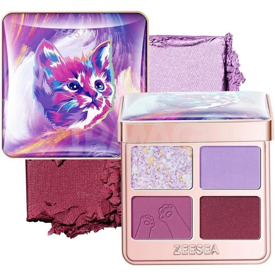 Тени для век Zeesea Tipsy Kitty Eyeshadow Quad 04 Ягода (3,5 г) - IRMAG.RU