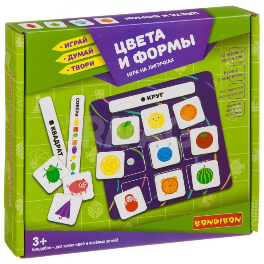 Игра на липучках Bondibon Цвета и формы