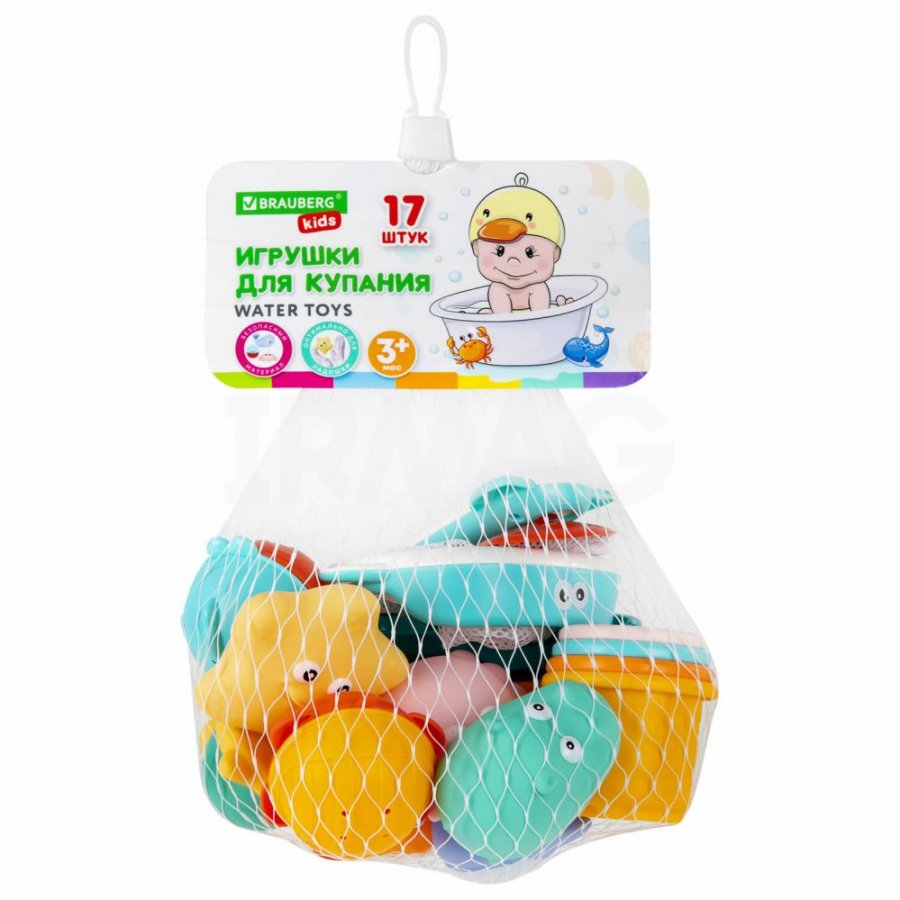 Игрушки для ванной Brauberg Kids в сетке для хранения (17 шт) - IRMAG.RU