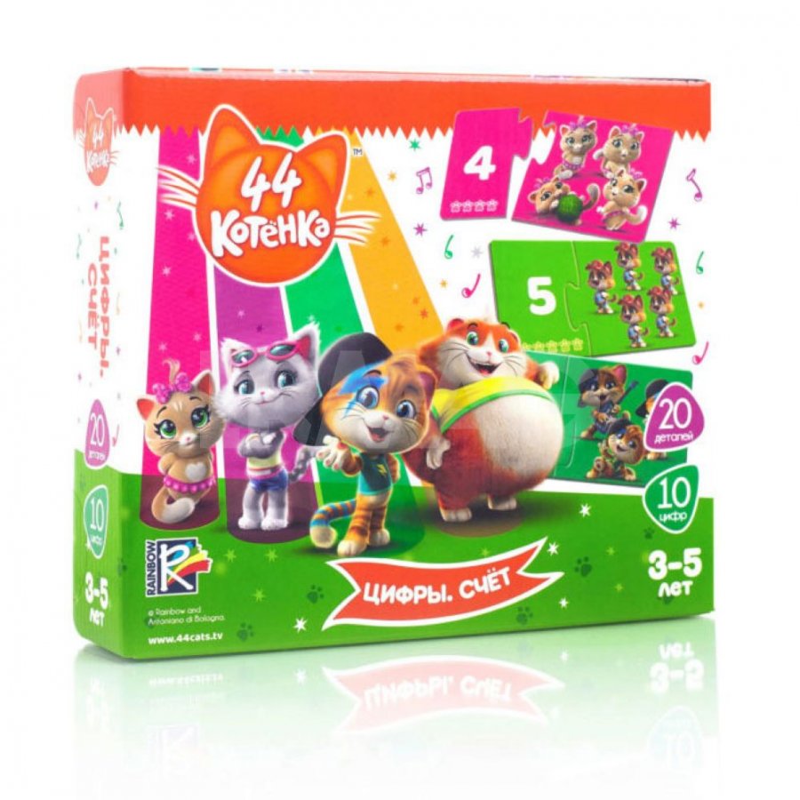 Игра развивающая Vladi Toys 44 Котенка Цифры Счет 3+ - IRMAG.RU