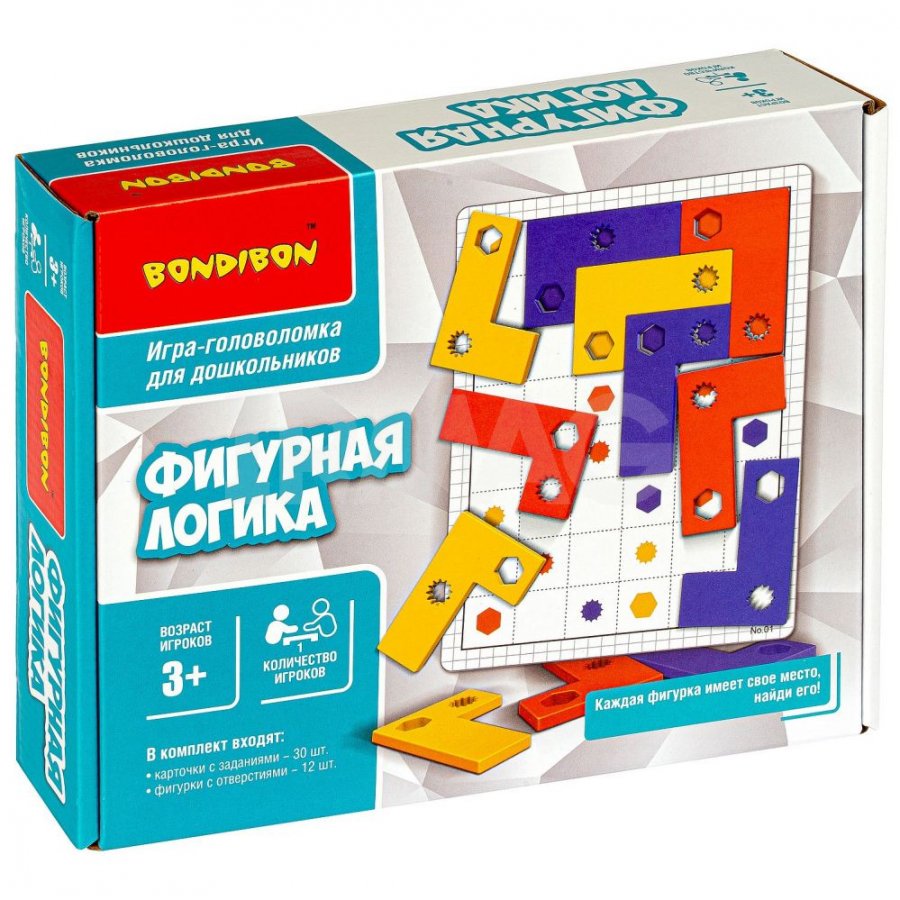 Bondibon Логическая игра для дошкольников Фигурная логика