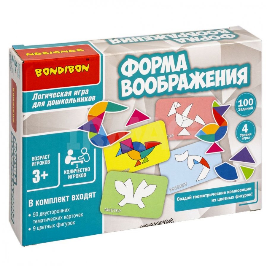 Логическая игра BONDIBON ВВ4886 Форма воображения