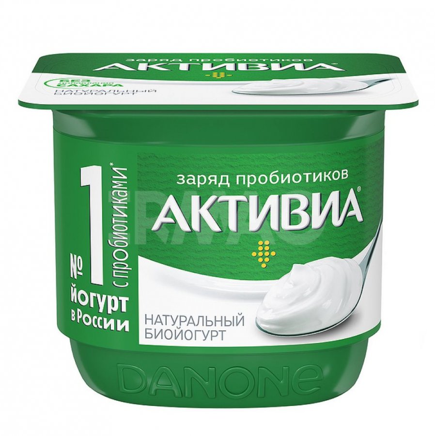 <b>Йогурт</b> <b>Активиа</b> Натуральный 3,5% (130 г) .