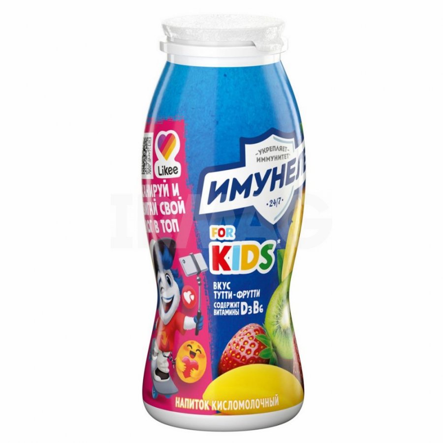 Напиток кисломолочный Имунеле for Kids Тутти-фрутти 1,5% (100 г) - IRMAG.RU