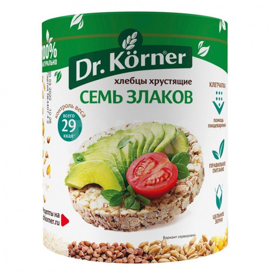 Хлебцы Dr.Korner хрустящие 7 злаков (100 г)