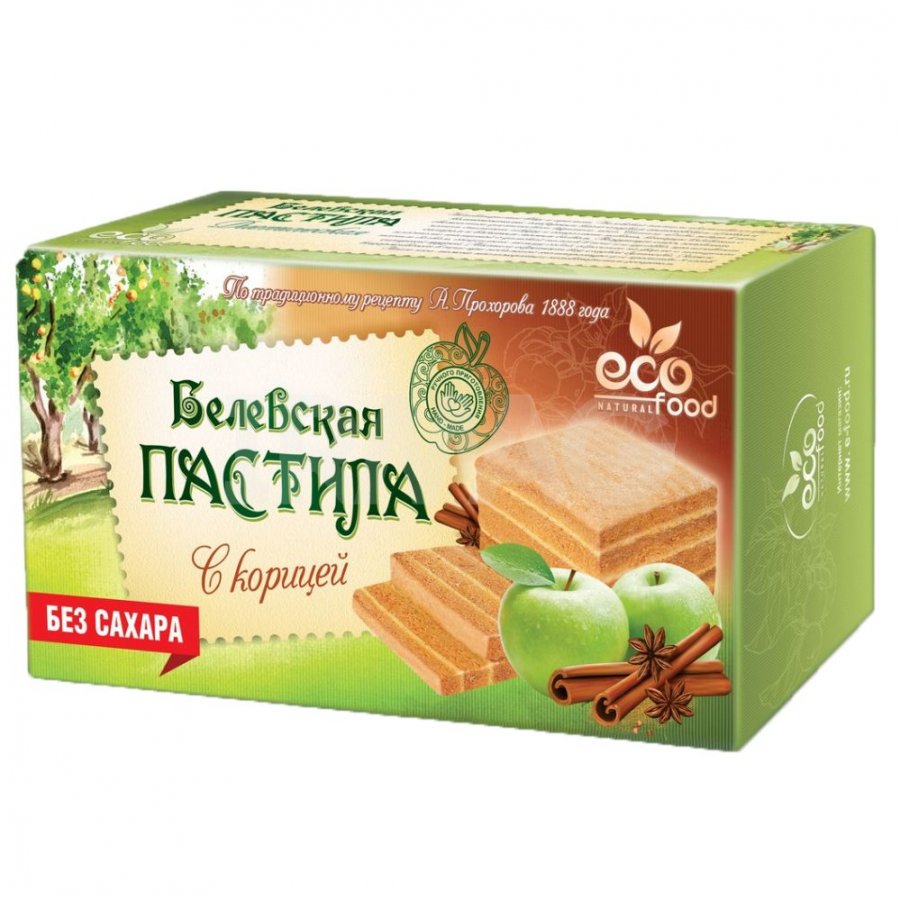 Пастила EcoFood Белевская без сахара (100 г) - IRMAG.RU