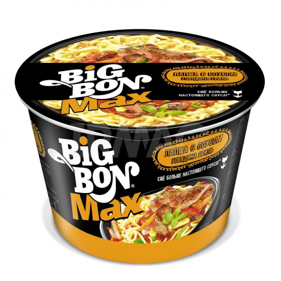 Лапша Big Bon Max с соусом Говядина гриль (95 г)