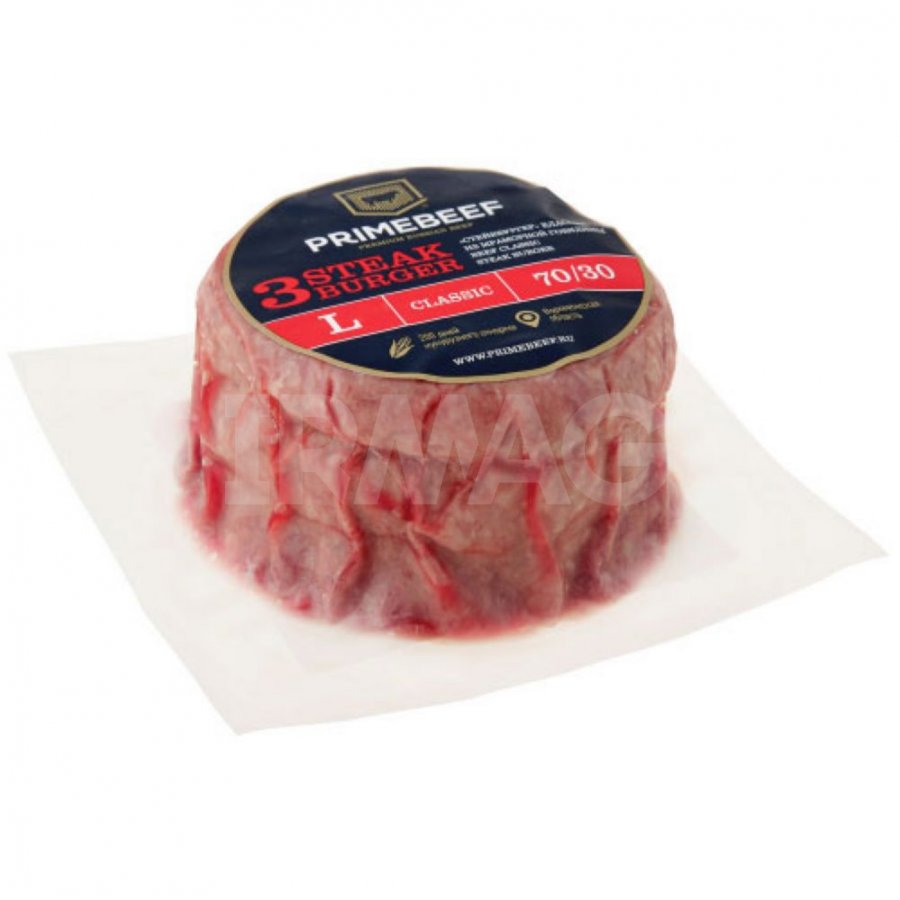 Котлеты для бургера Primebeef из мраморной говядины 70/30 заморозка (390 г)  - IRMAG.RU