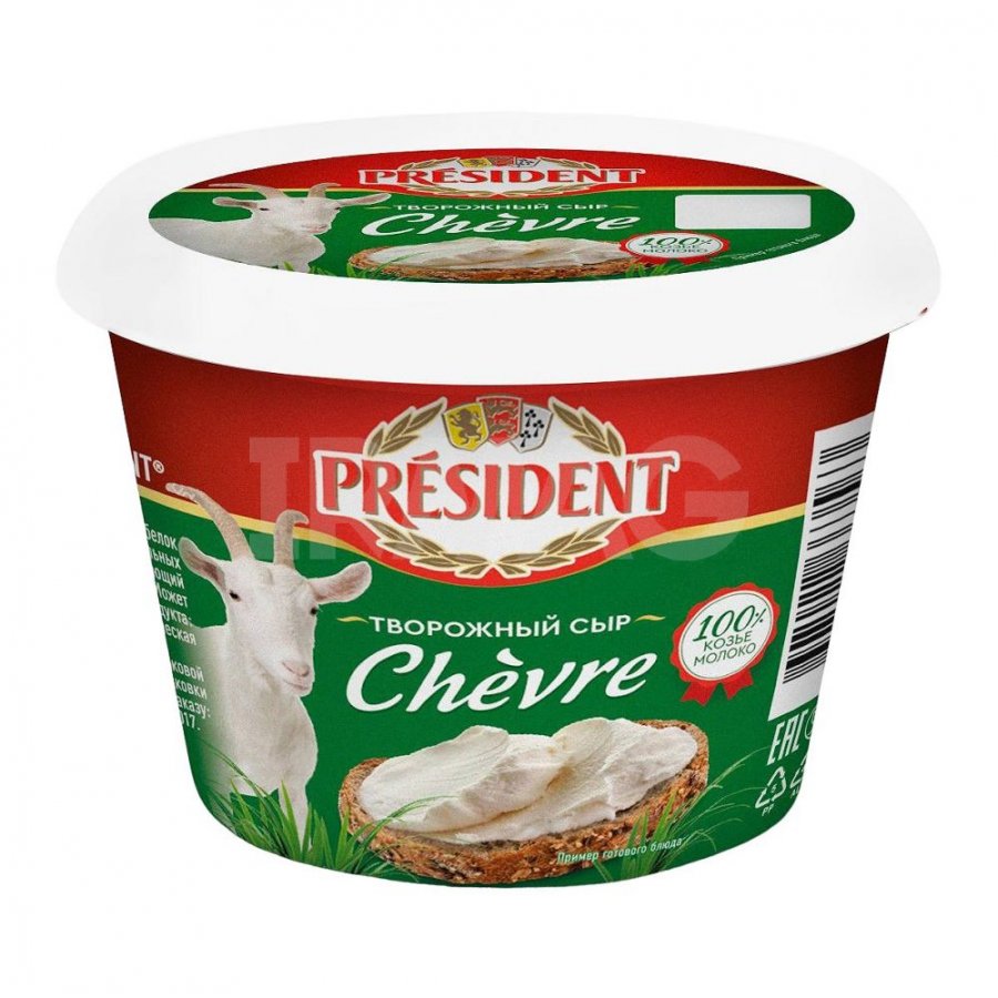 Сыр творожный President Козий Chevre 65% (140 г) - IRMAG.RU