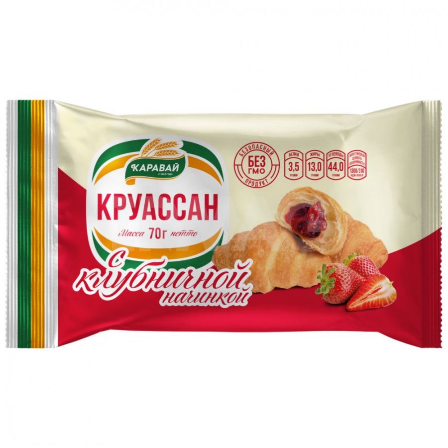 Круассан Каравай с Клубничной начинкой (70 г)