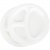 Тарелка пластиковая Paclan Party из PS, белая трехсекционная 260 мм (6 шт)
