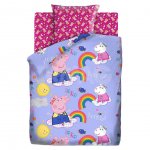 Постельное белье ОТК 1,5-спальное Детское Свинка Пеппа Пеппа и радуга