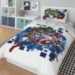 Постельное белье Marvel 1,5-спальное ранфорс Мстители 3