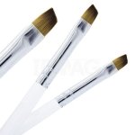 Кисть для геля Формула Профи прозрачная ручка Скошенная №8