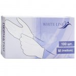 Перчатки White Line виниловые, белые (100 шт.)