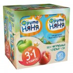 Сок ФрутоНяня с 4 мес. Яблоко персик (4 х 200 мл)
