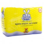 Крем-мыло Ушастый Нянь Детское с оливковым маслом и ромашкой (100 г х 4 шт.)