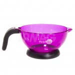 Чаша для красителя Melon Pro с носиком и прорезиненным дном Фиолетовая (360 мл)