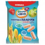 Палочки кукурузные ФрутоНяня с 12 мес. Яблоко клубника (20 г)