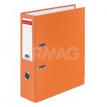Папка-регистратор Brauberg с ПВХ покрытием с уголком 80 мм Оранжевая