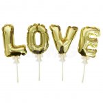 Шар воздушный Yachen Gold самонадувной из фольги Love (16 см)