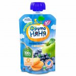 Пюре ФрутоНяня с 6 мес. Яблоко черника с печеньем (90 г)