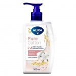 Крем-мыло для рук и тела Aura Pure Cotton 2в1 Хлопок и овсяное молочко (300 мл)