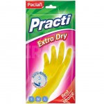 Перчатки хозяйственные Paclan Practi Extra Dry резиновые Желтые