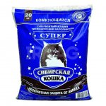 Наполнитель комкующийся Сибирская Кошка Супер (20 л)