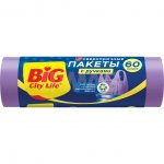 Пакеты для мусора Big City Life HD Сверхпрочные с ручками 60 л Черные (20 шт)