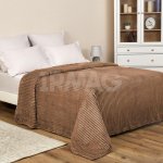 Плед велсофт Fine Line полиэстер полоса Капучинно (150 х 200 см)