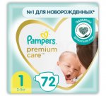 Подгузники-трусики Pampers Premium Care Pants (1) Newborn 2-5 кг (72 шт)