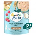 Каша молочная ФрутоНяня с 12 мес. Мультизлаковая Банан, клубника кукурузные хлопья (200 г)