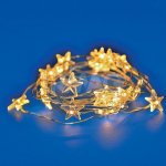 Гирлянда-нить Uniel Роса Stars Звездочки 20LED Теплый белый (1,9 м)