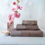 Полотенце махровое Fine Line Бордюр Эстет Тауп (50 x 90 см)