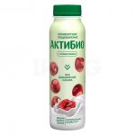 Йогурт питьевой Актибио яблоко-вишня-финик без сахара 1.5% (260 г)